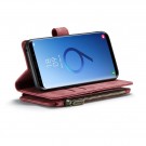 CaseMe retro multifunksjonell Lommebok deksel Samsung Galaxy S9 rød thumbnail