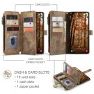 CaseMe multifunksjonell Lommebok deksel Samsung Galaxy S26 FE 5G brun thumbnail
