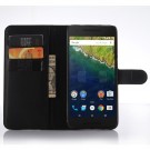 Lommebok deksel for Huawei Nexus 6P svart thumbnail