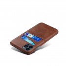 Tech-Flex TPU Deksel med PU-lær plass til kort iPhone 13 Pro Max brun thumbnail