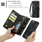 CaseMe 2-i-1 Lommebok deksel iPhone 12 Pro Max svart thumbnail