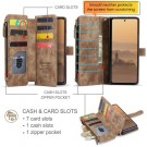 CaseMe multifunksjonell Lommebok deksel Samsung Galaxy Z Fold 8 Ultra 5G brun thumbnail