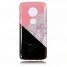 Fashion TPU Deksel for Moto E5 Plus - Rosa/Svart Marmor thumbnail