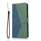 Lommebok deksel Stitching for Sony Xperia 10 V grønn / blå thumbnail