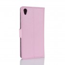 Lommebok deksel for Sony Xperia XA1 Plus lys rosa thumbnail