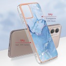 Fashion Premium TPU Deksel Motorola Moto G53 5G/G23/G13 - Blå Marmor thumbnail