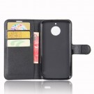 Lommebok deksel for Motorola Moto E4 Plus svart thumbnail