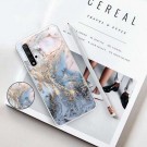 Fashion TPU Deksel med holder Huawei Nova 5T - Blå Marmor thumbnail