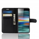 Lommebok deksel for Sony Xperia 10 svart thumbnail