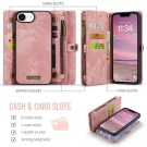 CaseMe 2-i-1 Lommebok deksel iPhone 16e rosa thumbnail
