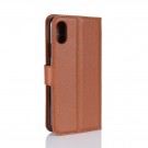 Lommebok deksel for iPhone X/XS brun thumbnail