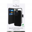Puro 2-i-1 Magnetisk Lommebok-deksel iPhone 14 Pro svart thumbnail