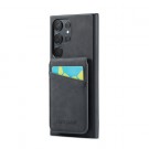 Fierre Shann TPU Deksel med PU-lær plass til kort Samsung Galaxy S24 Ultra 5G svart thumbnail