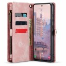 CaseMe 2-i-1 Lommebok deksel Samsung Galaxy S25 5G rosa thumbnail