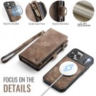CaseMe 2-i-1 Lommebok deksel iPhone 18 Pro Max Brun thumbnail