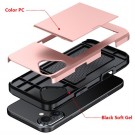 Hybrid TPU + PC Deksel plass til kort iPhone 17 Roségull thumbnail