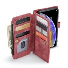 CaseMe retro multifunksjonell Lommebok deksel iPhone XS Max rød thumbnail