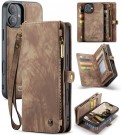 CaseMe 2-i-1 Lommebok deksel iPhone 16 brun thumbnail