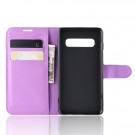 Lommebok deksel for Samsung Galaxy S10 lilla thumbnail