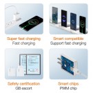 TOTU USB-A Vegglader & USB-C Kabel Hurtiglader 100W - Hvit thumbnail