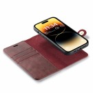 DG.Ming 2-i-1 Lommebok-deksel I Lær iPhone 15 Pro rød thumbnail