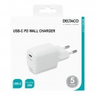 Deltaco Vegglader USB-C PD 20W - Hvit thumbnail