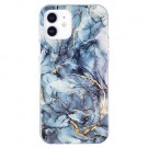 Fashion TPU Deksel for iPhone 12/12 Pro - blå Marmor thumbnail