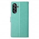 Lommebok deksel for Samsung Galaxy A18 - Grønn blomster thumbnail