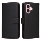 BETOPNICE 2-i-1 Lommebok deksel iPhone 16 Plus svart thumbnail