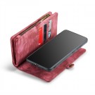 CaseMe 2-i-1 Lommebok deksel Samsung Galaxy S21 Ultra 5G rød thumbnail