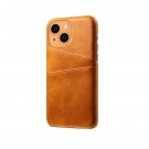 Tech-Flex TPU Deksel med PU-lær plass til kort iPhone 13 Mini cognac thumbnail