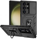 Tech-Flex TPU + PC Deksel med Ring Grep Samsung Galaxy S24 Ultra 5G svart thumbnail