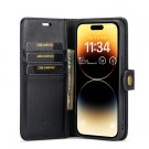DG.Ming 2-i-1 Lommebok-deksel I Lær iPhone 15 Pro svart thumbnail