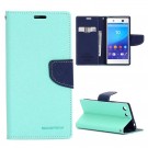 Mercury Goospery Lommebok-deksel for Sony Xperia M5 mint grønn/mørk blå thumbnail