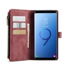 CaseMe retro multifunksjonell Lommebok deksel Samsung Galaxy S9 plus rød thumbnail