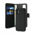 Puro 2-i-1 Magnetisk Lommebok-deksel iPhone 12 Mini svart thumbnail