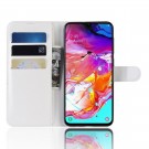 Lommebok deksel for Samsung Galaxy A70 hvit thumbnail