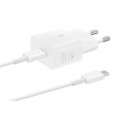 Samsung hurtiglader GaN USB-C Vegglader & USB-C Kabel 25W - Hvit thumbnail