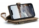 CaseMe retro multifunksjonell Lommebok deksel iPhone 14 brun thumbnail
