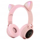Bluetooth Cat Ear Barn Hodetelefoner - rosa thumbnail