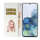 Lommebok deksel for Samsung Galaxy S21+ plus 5G hvit marmor thumbnail