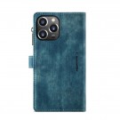 CaseMe retro Multifunksjonell Lommebok deksel iPhone 14 Pro blå thumbnail