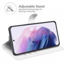 Lommebok deksel for Samsung Galaxy S22+ plus 5G hvit thumbnail