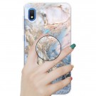 Fashion TPU Deksel med holder Galaxy A10 - Blå Marmor thumbnail