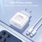 HAWEEL Vegglader USB-C hurtiglader 20W - Hvit thumbnail