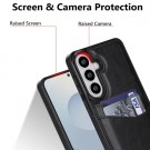 Tech-Flex Deksel med plass til kort Samsung Galaxy S25+ plus 5G svart thumbnail