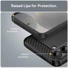 Tech-Flex TPU Deksel Carbon for Samsung Galaxy S25 5G svart thumbnail