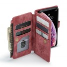 CaseMe retro Multifunksjonell Lommebok deksel iPhone X/XS rød thumbnail
