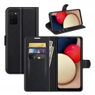 Lommebok deksel for Samsung Galaxy A03s svart thumbnail