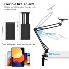 PULUZ Desktop justerbar arm holder for nettbrett - Svart thumbnail
